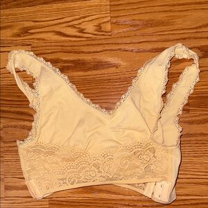 Macy's Cream Lace Bralette